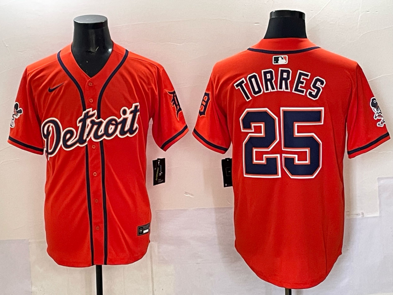 Men 2025 Detroit Tigers #25 Torres orange Game Nike MLB Jersey 06->detroit tigers->MLB Jersey